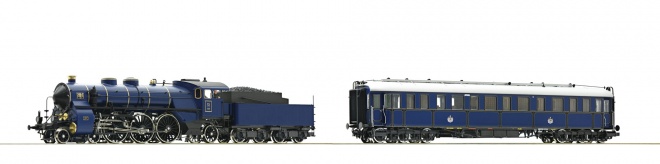 Steam locomotive S 3/6 and Prinzregenten coach Digital with Sound<br /><a href='images/pictures/Roco/Roco-61472.jpg' target='_blank'>Full size image</a>